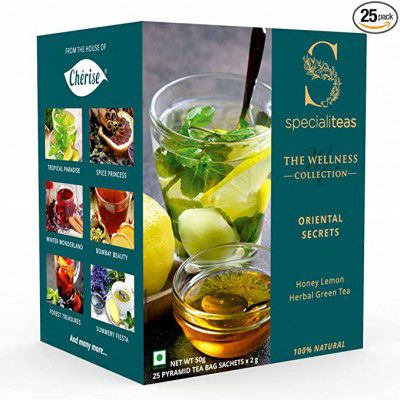 Cherise Specialiteas Oriental Secrets Honey Lemon Herbal Green Tea (2 g x 25 Pyramid Tea Bags)