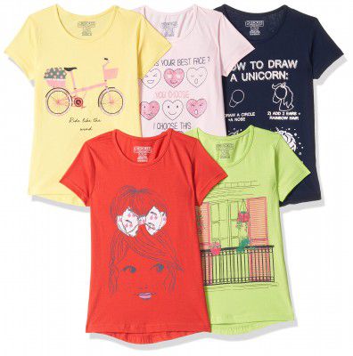Cherokee by Unlimited Girls Printed Regular T-Shirt