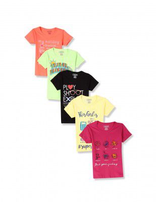 Cherokee by Unlimited Girl's Printed Regular T-Shirt