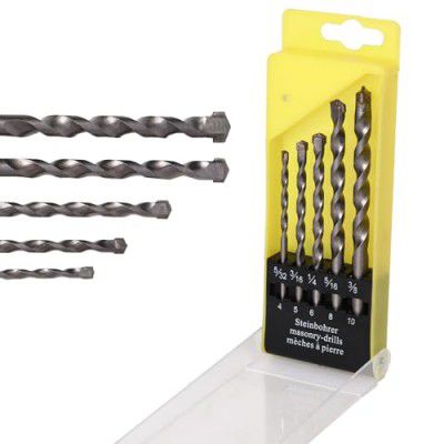 CHESTON Drill Bits Set of 5| 4-10mm | Bits Drill Machine Home Use | Alloy Steel Drill Bit |Multi Use - Round Shank 