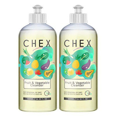 Chex Fruit and Vegetable Wash 2x500ML, Makes 100L, 60 Second Action