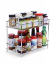 CHHAAP Kitchen Storage Spice Rack and Container Organizer Counter Top Pantry Stand 2-Tier Stainless Steel Multipurpose Masala Kitchen Rack...