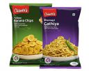 Chheda's - Yellow Banana Chips (300 Gm) and Bhavnagri Gathiya (350 Gm) | Banana Wafers | Indian Namkeen | Tasty Snacks | Ready to Eat - Combo Pack...