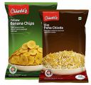 Chheda's - Yellow Banana Chips (300 Gm) and Diet Poha Chivda (350 Gm) | Banana Wafers | Indian Namkeen | Tasty Snacks - Combo Pack...