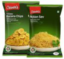 Chheda's - Yellow Banana Chips (300Gm and Nylon Sev (350 Gm) | Banana Wafers | Indian Namkeen | Tasty Snacks | Ready to Eat - Combo Pack...