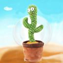 Chigy Wooh Cactus Toy Talking Cactus Plant Plush Toy Dancing Cactus Voice Repeat,Dancing,Recording,120 Songs For Babies Sunny Cactus Singing Toy  (Green)...