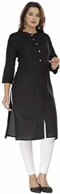 CHITRANSH ENTERPRISE Women Solid Rayon Straight Kurta