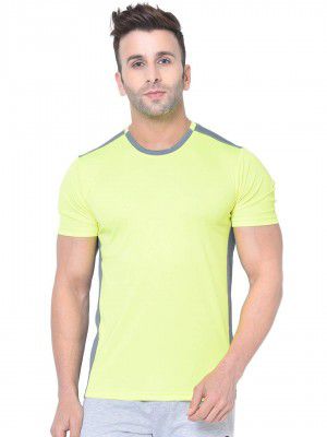 CHKOKKO Men Round Neck Regular Dry Fit Gym Sports Slim Fit T-Shirt