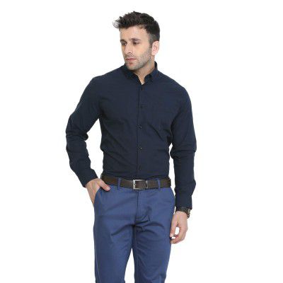 CHKOKKO Mens Slim Fit Formal Shirt
