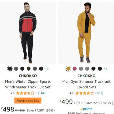 CHKOKKO Mens Track Suit Upto 90% Off