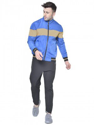 CHKOKKO Mens Winter Zipper Sports Windcheater Track Suit Set