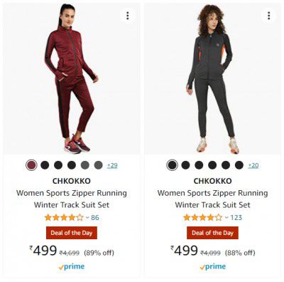 CHKOKKO Women Track Suit Set upto 90% off