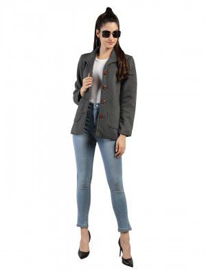 CHKOKKO Women Winter Wear Single Breasted Coat