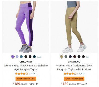 CHKOKKO Women Yoga Track Pants Up to 91% off