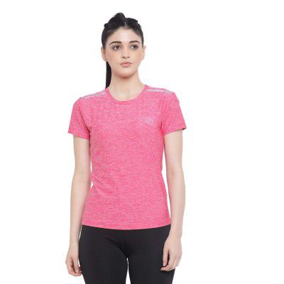 CHKOKKO Women's Round Neck Dry Fit Gym Sports T-Shirt