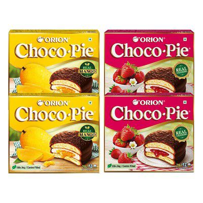 Choco Pie Delight Combo - Mango & Strawberry| Korean Snack