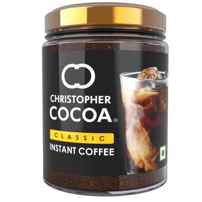 Christopher Cocoa, Classic Instant Coffee Powder, 50g (Instant Coffee Powder, No sugar, Vegan) Brown