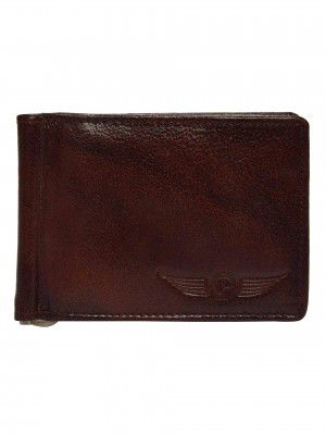 CHRISTOPOLO® Men's Brown Solid Leather Wallet (CPMW-039-clip)