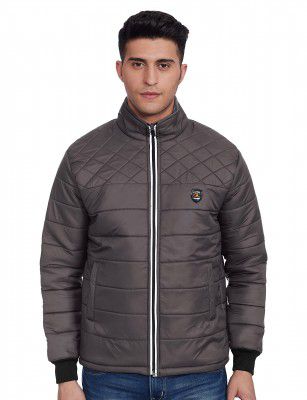 Christy World Mens Solid Jacket (FULJJACT_09_GREEY_L)