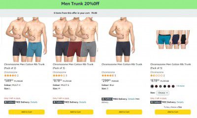Chromozome Men Trunk: 50% Off +Extra 20% Coupon Discount