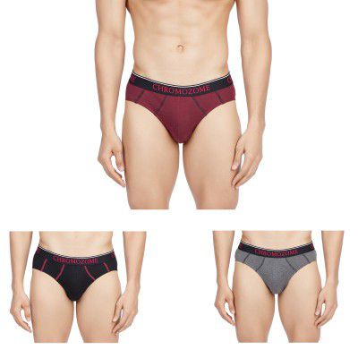 Chromozome Mens Cotton Briefs (Pack of 3)