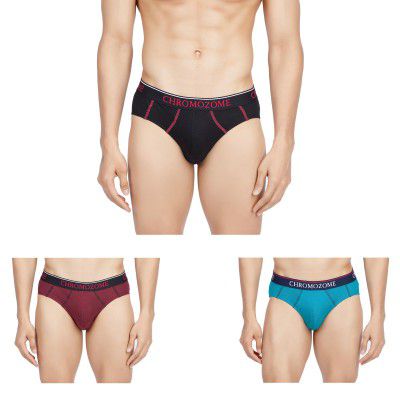 Chromozome Mens Cotton Briefs (Pack of 3)