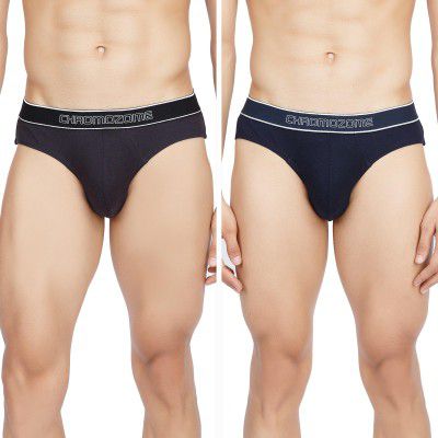 Chromozome Mens Cotton Rib Briefs (Pack of 2)