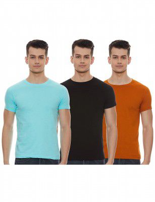 Chromozome Mens Cotton Rich Regular Fit T-Shirts (Pack of 3)