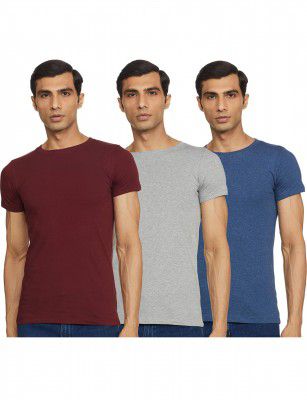 Chromozome Mens Cotton Rich Regular Fit T-Shirts (Pack of 3)