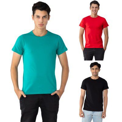 Chromozome Mens Cotton Rich Regular Fit T-Shirts (Pack of 3)