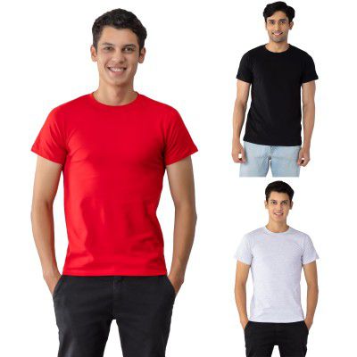 Chromozome Mens Cotton Rich Regular Fit T-Shirts (Pack of 3)