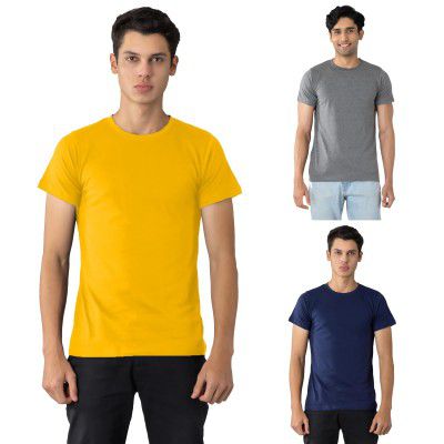 Chromozome Mens Cotton Rich Regular Fit T-Shirts (Pack of 3)