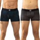 Chromozome Mens Cotton-Stretch Printed Trunks (Pack of 2)...