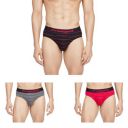 Chromozome Mens Cotton-Stretch Striper Briefs (Pack of 3)...