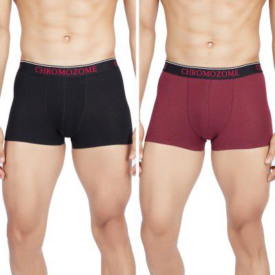 Chromozome Mens Cotton-Stretch Trunks (Pack of 2)