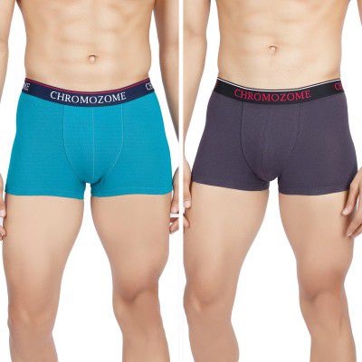 Chromozome Mens Cotton-Stretch Trunks (Pack of 2)