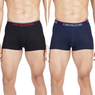 Chromozome Mens Cotton-Stretch Trunks (Pack of 2)