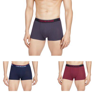 Chromozome Men's Cotton Stretch Yearly Replanish Regular Solid Trunks