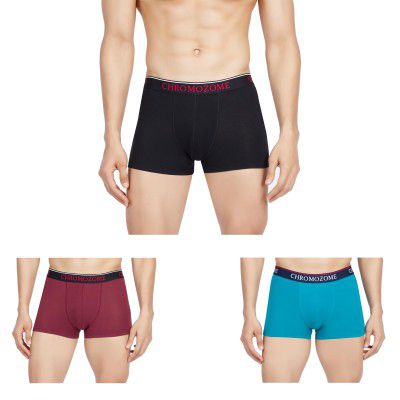 Chromozome Men's Cotton Stretch Yearly Replanish Regular Solid Trunks