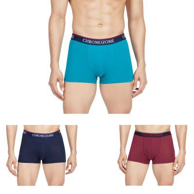 Chromozome Men's Cotton Stretch Yearly Replanish Regular Solid Trunks