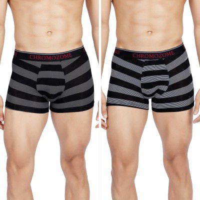 Chromozome Mens Modal-Stretch Striper Trunks (Pack of 2)