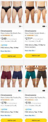 70-87% OFF ON Chromozome Men's Underwear