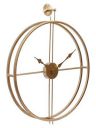 CHRONIKLE Decorative Round Golden Color Metal Sweep Movement Wall Mount Clock...