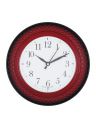 CHRONIKLE Decorative Round Red Color Plastic Case Analog Wall Clock for Living Room Home Decorations Office Gifts (Size: 20 x 4.5 x 20 CM | Weight: 165 Gram)...