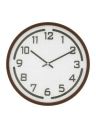 CHRONIKLE Elegant Round Plastic Case English Numbers Marble Finish Dial Analog Wall Clock for Living Room Home Decoration Gifts (Size: 30 x 4 x 30 CM | Weight: 690 Gram | Color: Cola)...