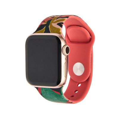Chumbak Apple Watchband Compatible with (38/40/41mm) | Watch Strap | Silicone Watch Printed Colourful Strap | PIN-AND-TUCK Closure
