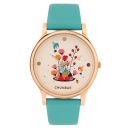 Chumbak Round Dial Analog Watch for Women | Leafy Branches Collection - Teal...