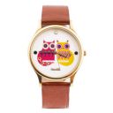 Chumbak Teal Bestie Cats Womens Leather Wrist Watch - Brown...