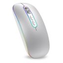 cimetech Bluetooth Mouse, Wireless Mouse, Slim Rechargeable Silent Mouse, LED Computer Mice with Dual Mode (Bluetooth 5.1 and 2.4G), Compatible with iPad, Laptop, PC, Mac, Windows (Silver)...