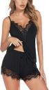 CINOON Women Top & Shorts Pajama Set | Sexy Night Dress Above Knee Lingerie Baby Doll Night Dress | Babydoll Set for Honeymoon...